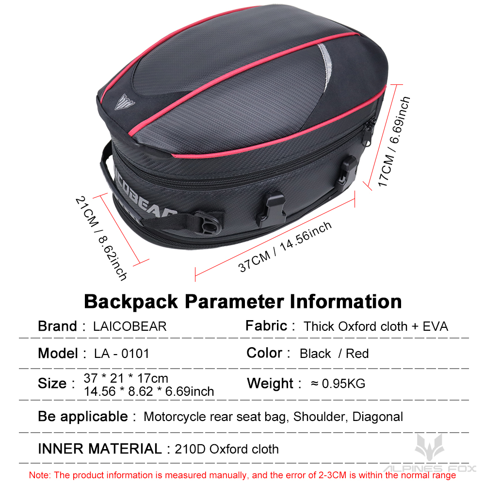Borsa da coda per moto Borsa d - Motorcycle Gear Backpack recensione e prezzo